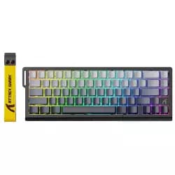 كيبورد جيمنج سلكي ATTACK SHARK X68 HE، معدل استجابة 8000Hz، دقة 0.01mm، سويتش مغناطيسي، إضاءة RGB (أبيض)
