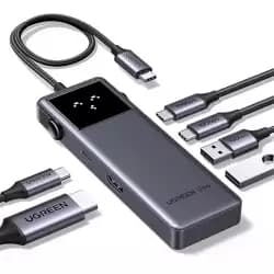 موزع UGREEN Uno USB C بدقة 4K60Hz وقدرة PD100W وسرعة 10Gbps - محول للابتوب وماك بوك - موديل 35998