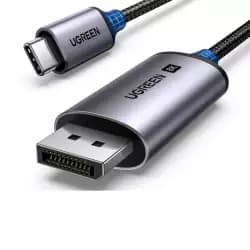 كابل يوجرين USB C إلى DisplayPort 1.4 دقة 8K@60Hz و 4K@240Hz، سرعة 32.4Gbps، ألومنيوم متوافق مع ماك بوك برو/اير، ايباد، ماك ميني، سامسونج، XPS (25157)