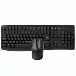 كومبو كيبورد وماوس لاسلكي من Rapoo موديل X1800 PRO - أسود