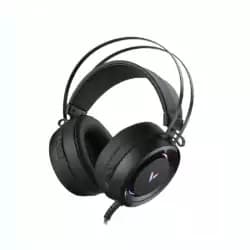 سماعة جيمنج Rapoo VH500C للكمبيوتر بصوت 7.1 وإضاءة RGB مع ميكروفون قصير، طول الكابل 2.2 متر - أسود