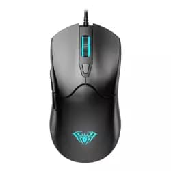 Aula S13 1200/1800 / 2400 / 3600DPI Adjustable RGB Optical Wired Gaming Mouse - Black
