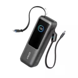 Anker Zolo Power Bank 25K, 165W, Built-In USB-C and Retractable Cables - A1695
