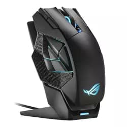 ماوس جيمنج لاسلكي اسوس ROG Spatha X، اتصال مزدوج، سلكي / 2.4 GHz، 12 زر، مستشعر 19000 DPI، مفاتيح Push-Fit، إضاءة Aura Sync RGB | 90MP0220-BMUA00