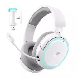 سماعة جيمنج لاسلكية Picun G2، صوت محيطي 7.1، سماعة جيمنج USB 2.4GHz مع بلوتوث 5.4، بطارية 100 ساعة، ميكروفون بخاصية إلغاء الضوضاء ENC، إضاءة RGB، سماعة لاسلكية للكمبيوتر، PS5، PS4، ماك، سويتش (مفتوحة ومختومة)