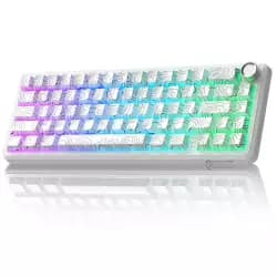 ATTACK SHARK X65PRO HE Wireless Rapid Trigger Keyboard Magnetic Switch 60% Wireless Magnetic Keyboard With 0.01mm RT Accuracy, Support RT/Snap Tap/DKS/MT/TGL - White