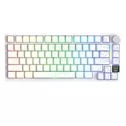 ATTACK SHARK X820 Ultra Tri-mode Gasket Mechanical Keyboard 75% Gasket-mounted Bluetooth 5.1/2.4G Wireless & Type-C Wired Mechanical Keyboard - White Contours +Gift Switch