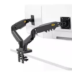 NB North Bayou F160 Dual Monitor Stand for 17-27 inch Arm Height Adjustable Gas Spring Full Motion Mount Support VESA 75/100mm (2-9kg) for Each Screen