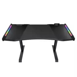 مكتب جيمنج Cougar Mars Pro 150، إضاءة RGB مزدوجة، إطار فولاذي ملحوم، زر RGB، منفذ USB 3.0 Type-C، عدد 2 منفذ USB 3.0 Type-A، وصلة شاشة Type-C، كربون فايبر | 3M1502WB.0001