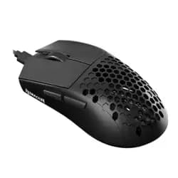 ماوس جيمنج سلكي ريدراجون M617-LIT Bludhound فائق الخفة بتصميم خلية النحل، 41 جرام، 10,000 DPI، 6 أزرار قابلة للبرمجة، كابل Paracord، منفذ Type-C، أسود