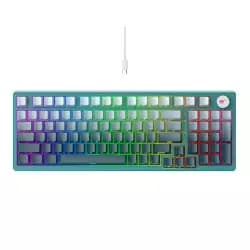 هافيت KB899L كيبورد ميكانيكي 97 مفتاح بإضاءة LED قوس قزح سويتش أحمر | KB899L