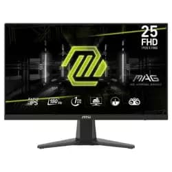 شاشة جيمنج ام اس اي MAG 256F، شاشة Rapid IPS مقاس 25 بوصة، دقة FHD، تردد 180Hz، استجابة 1ms (GtG)، تقنية Adaptive Sync، دعم ألوان 1.07b، تقنية Anti-Flicker، لون أسود | 9S6-3BC11H-006