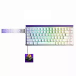 AULA HERO84 Magnetic Switch Mechanical Gaming Keyboard with RGB and 8K Polling Rate White contour lines