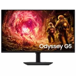 SAMSUNG Odyssey G5 G50F Gaming Monitor, 32" IPS Display, QHD Resolution, 180Hz Refresh Rate,1ms (GtG) Response Time, AMD FreeSync & G-Sync Compatible, 16.7m Color Display, Black | LS32FG502EMXUE