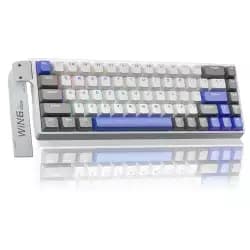 AULA WIN68 HE MAX Wing Chun Magnetic Switch Gaming Keyboard - White/ Gray/ blue