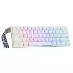 AULA MINI60 HE Mistcloud Magnetic  Gaming Keyboard - White Side-engraved keycaps