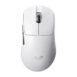 ماوس جيمنج لاسلكي AULA SC900 Pro، دقة 26000 DPI، مستشعر PAW3395، وزن 62 جرام، ثلاث أوضاع اتصال 2.4GHz/Type-C/BT5.0، معدل استجابة 8KHz، قابل للشحن، لون أبيض