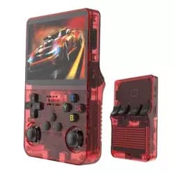 R36S Retro Handheld Video Game Console - 64 GB - Burgundy