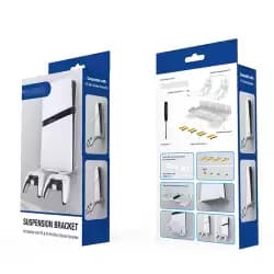 PGTECH GP-531 For PS5 Pro / PS5 Slim Wall Mount Game Console Organizer Rack (White)
