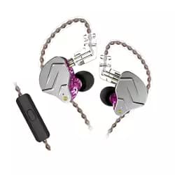 KZ ZSN Pro Headphones Dual Drivers Bass Earbuds Earphones With Mic - Purple | 6970493061106