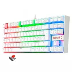 كيبورد جيمنج ميكانيكال Redragon K552P-WR RGB - أبيض | سويتش أحمر