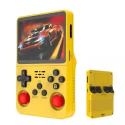 R36S Retro Handheld Video Game Console - 64 GB - Yellow