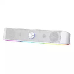 Redragon GS560 RGB Desktop Soundbar – 2.0 Channel Computer Speaker – White