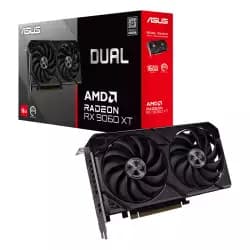 كرت شاشة اسوس Dual Radeon RX 9060 XT، ذاكرة 16GB GDDR6 128-Bit، سرعة 3230 MHz، ذاكرة 20 Gbps، معالج 2048 Stream، منفذ PCI Express 5.0 | 90YV0LG2-M0NA00