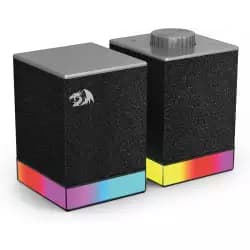 سماعات ريدراجون GS517 RGB للكمبيوتر 2.0 ستيريو مع بلوتوث و USB - أسود