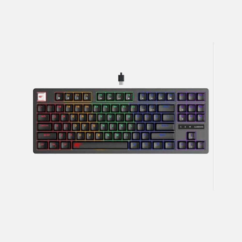 كيبورد ميكانيكي هافيت HAVIT KB892L - سويتش أزرق