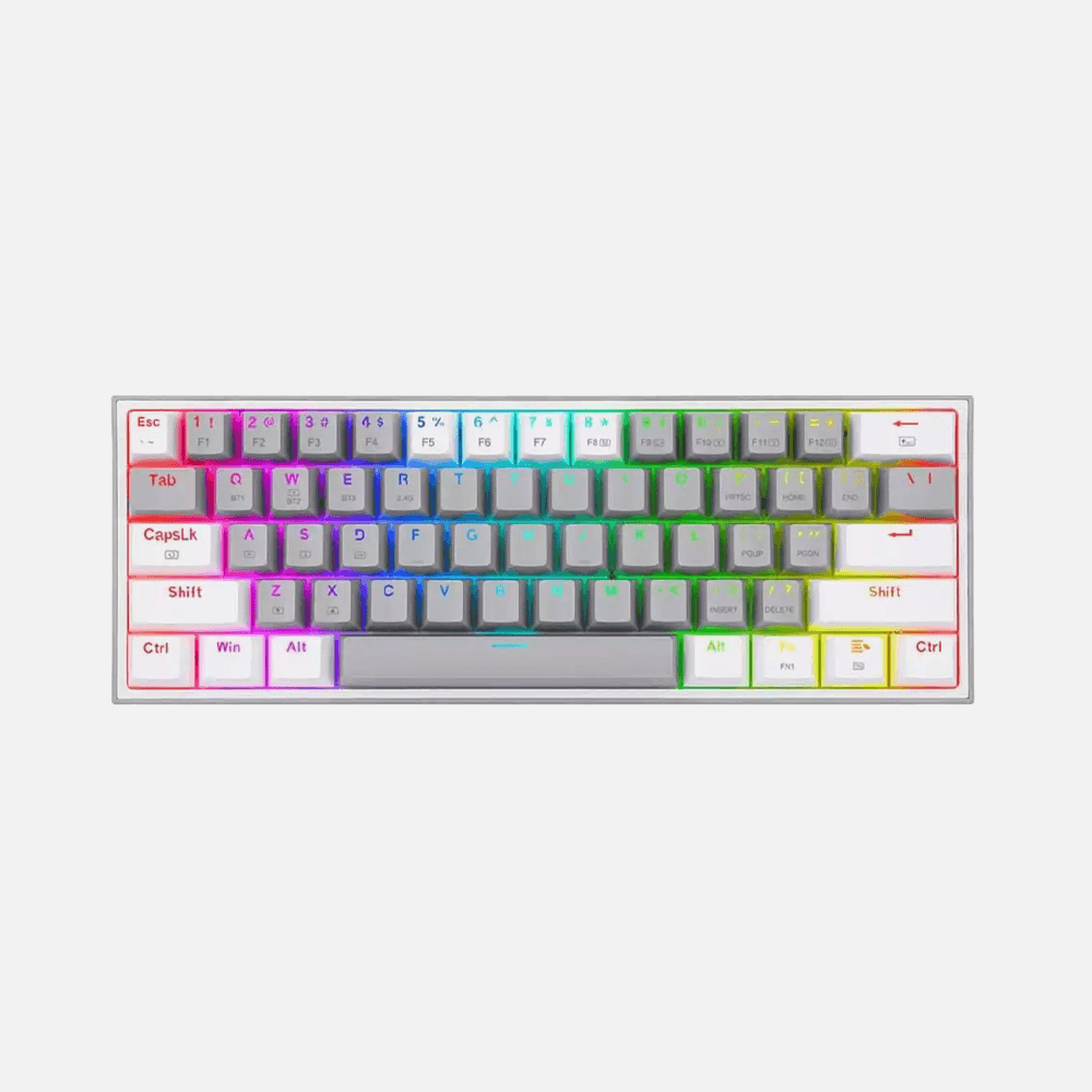 Redragon K616 Fizz Pro – 60% RGB keyboard with red mechanical switches, Bluetooth & USB-C wireless