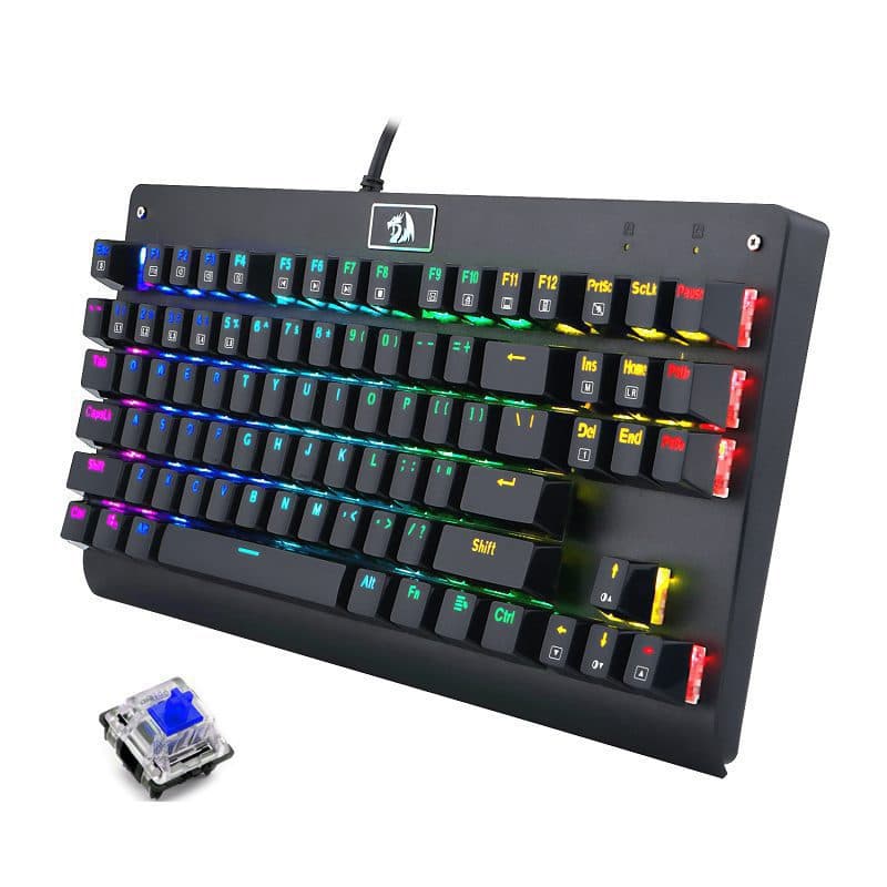 Redragon TKL Rainbow Mechanical Gaming Keyboard – BLUE Switch | Black