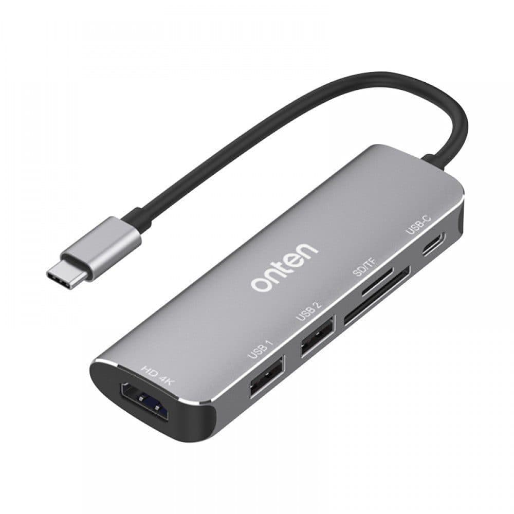 ONTEN 5 in 1 Type-C Multi Function Dock Station – 4k / PD Port Adapter | OTN-95116D
