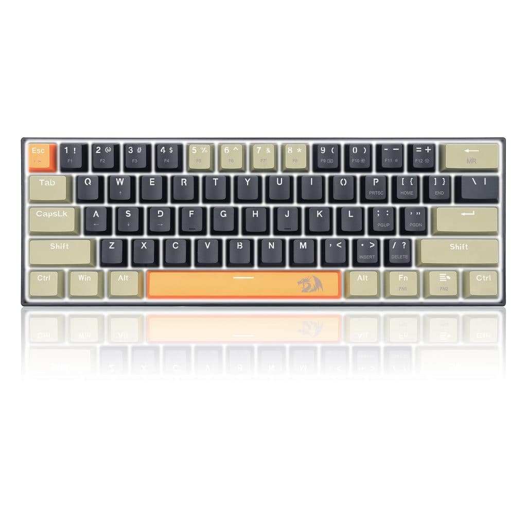 REDRAGON K606 LAKSHMI 60% Mechanical Gaming Keyboard – White LED – Blue Switch | (K606-OG/BK/GY)