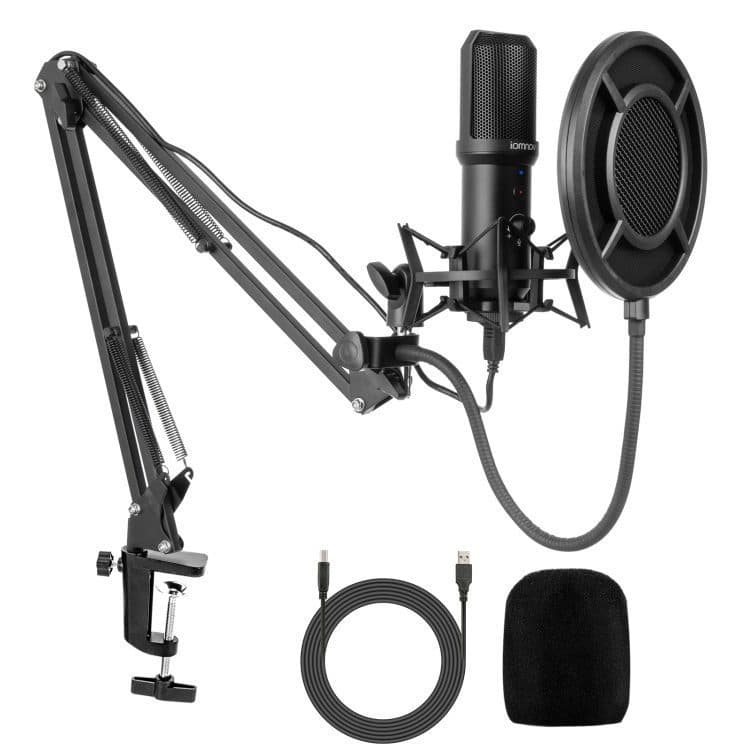 Yanmai Q10B Studio USB Condenser Microphone Professional Vlogging Kit | Black