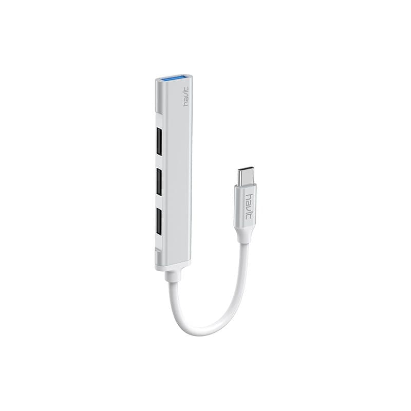 HAVIT HB41 Type-c Hub To 4xUSB – Transfer rate up to 5Gbps | Silver