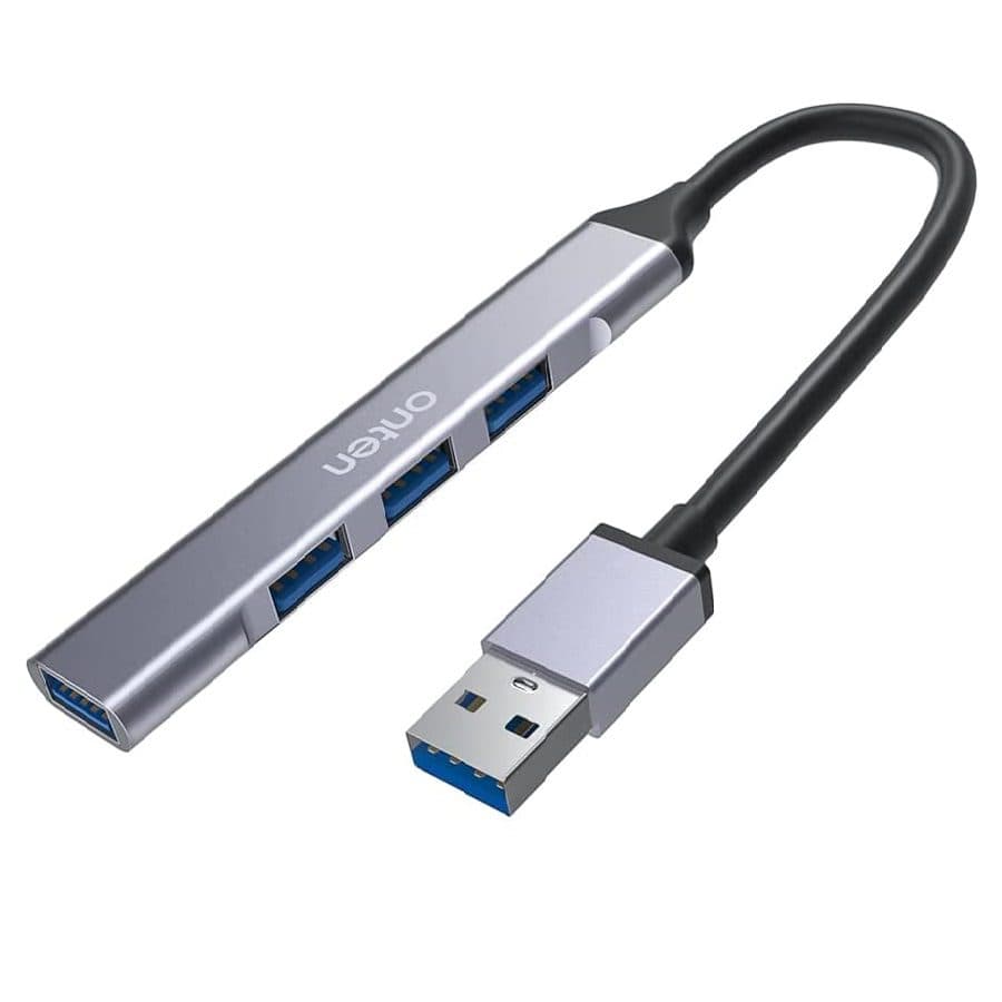 ONTEN OTN-5701 USB 3.0 To 4 Ports HUB – Supper Slim – Up to 5Gbps | Gray