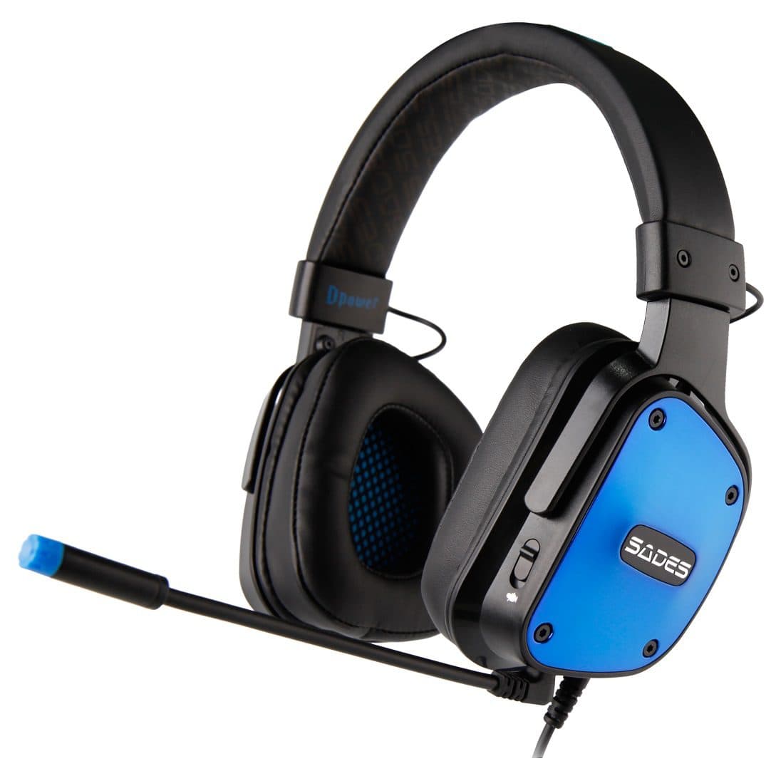 SADES DPOWER SA-722 Stereo Gaming Headset – 3.5mm Wired For PC / Mobile / PS5 | Blue