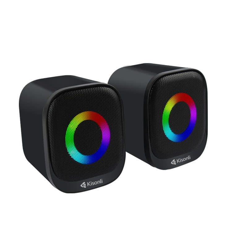 Kisonli X3 Wired RGB Multimedia Speaker for PC and Laptop – 3W / 2.0 Channel