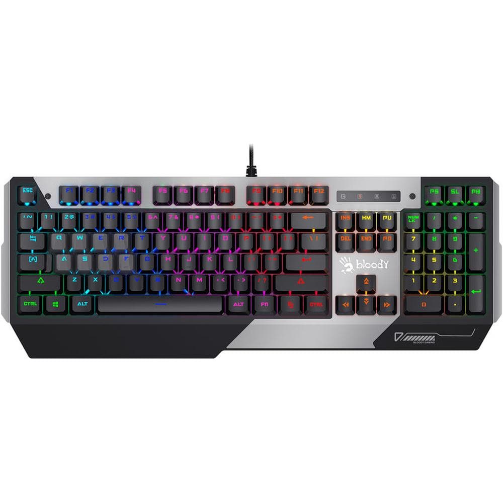 Bloody B865R LightStrike RGB Mechanical Gaming Keyboard – LK Optical Blue Switch | Gun Grey