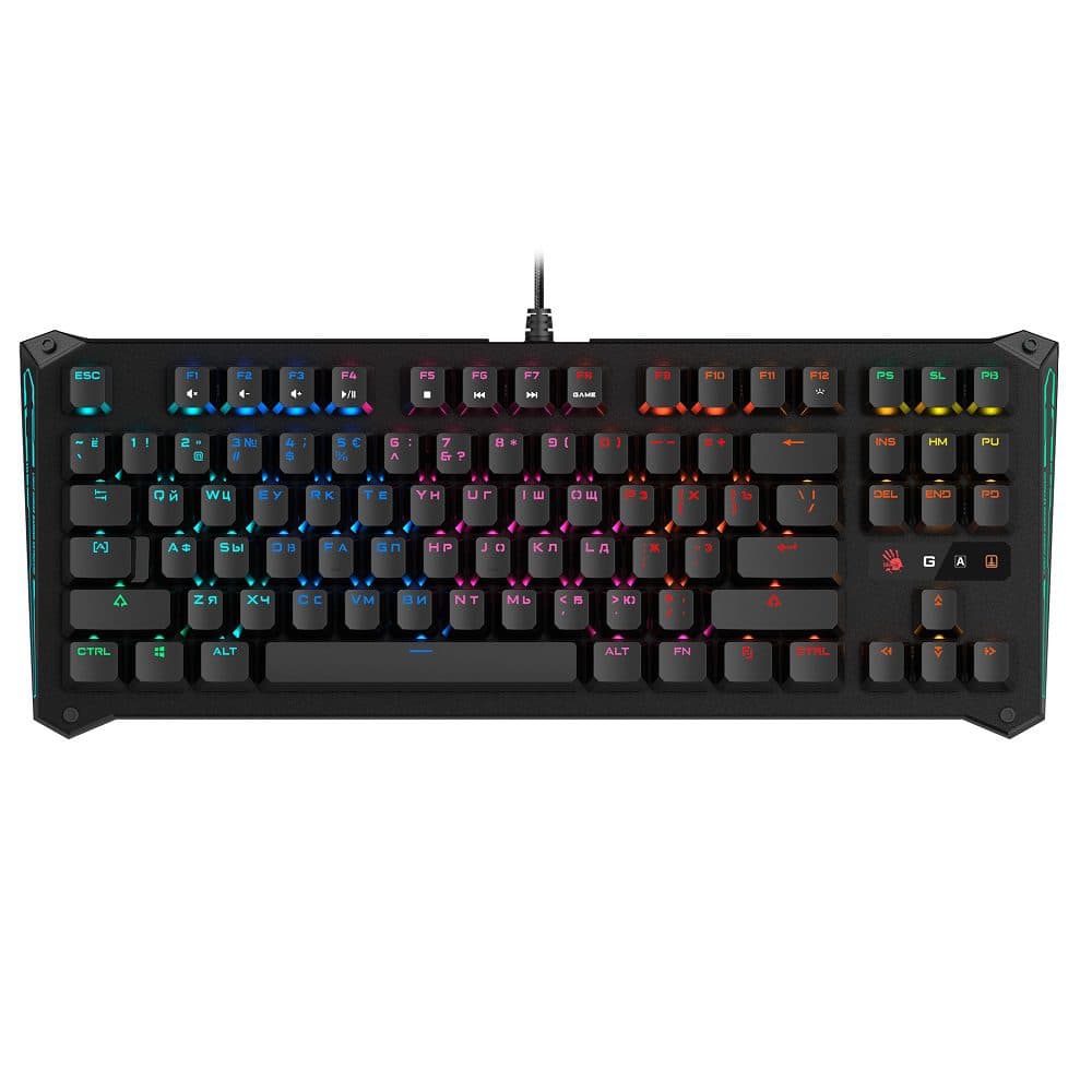 Bloody B930 LightStrike RGB Mechanical Gaming Keyboard TKL – LK Optical Orang Switch | Black