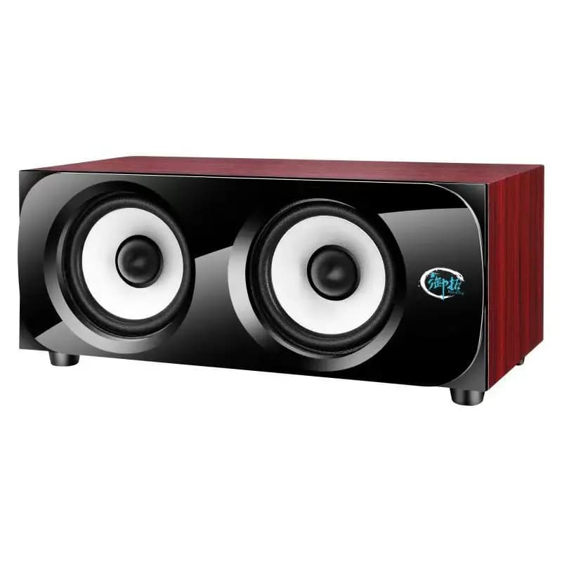 T16 Wooden Computer Speaker 6W Box – Wired 3.5mm Jack + USB Powered For Laptop, Desktop