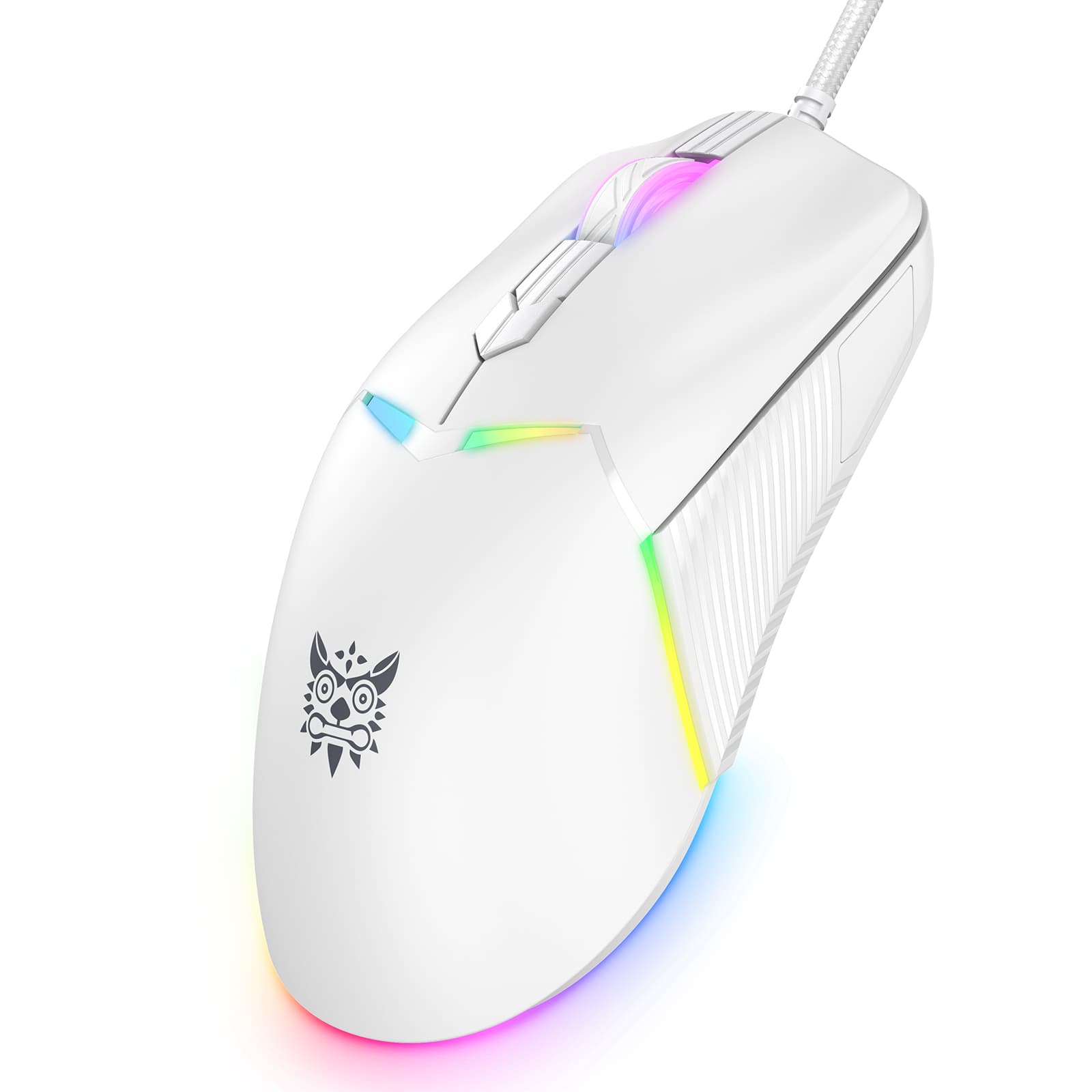 ONIKUMA CW929 Gaming Mouse RGB – 6,400 DPI – 6 Buttons | White