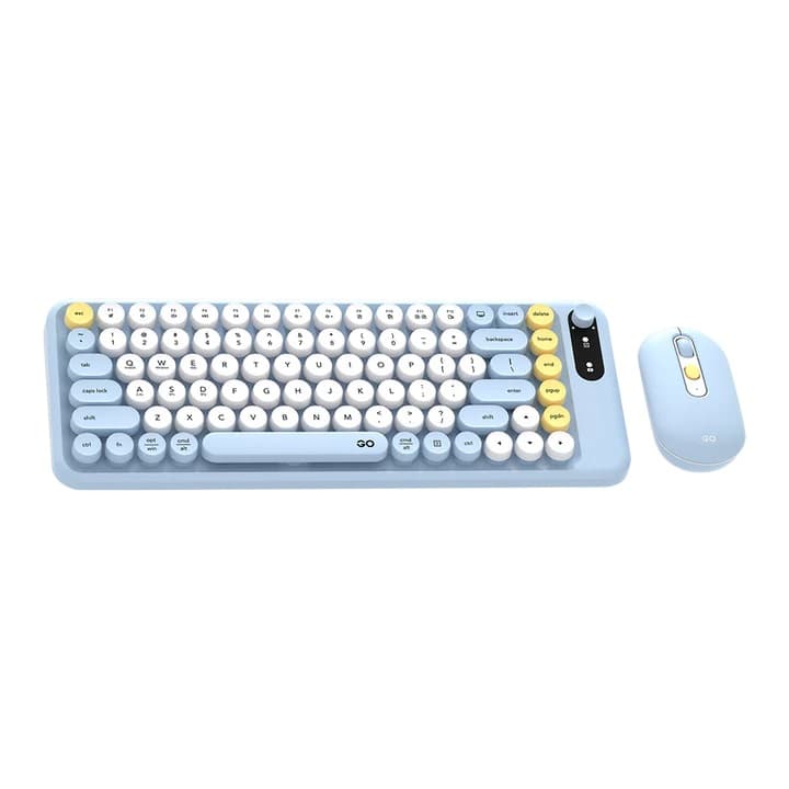 FANTECH WK898 Silent Wireless / BT Keyboard Mouse Combo With Mobile Holder – AR / EN | Blue