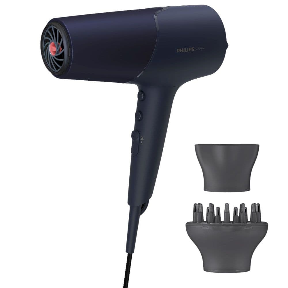 Philips Series 5000 Hair Dryer - 2300 Watt - Metallic Blue - BHD510