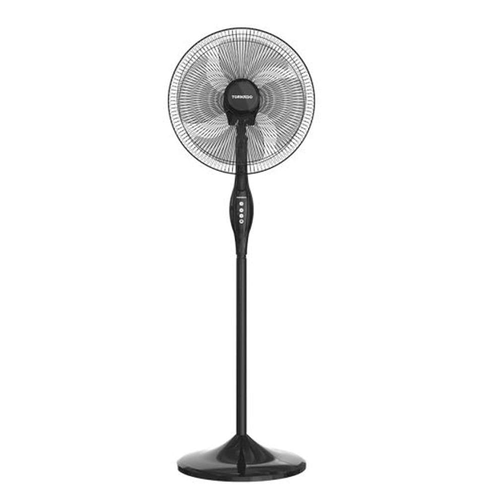Tornado Stand Fan 16 Inch With 3 Speed and 4 Blades Without Remote Control - Black - Tsf-16w