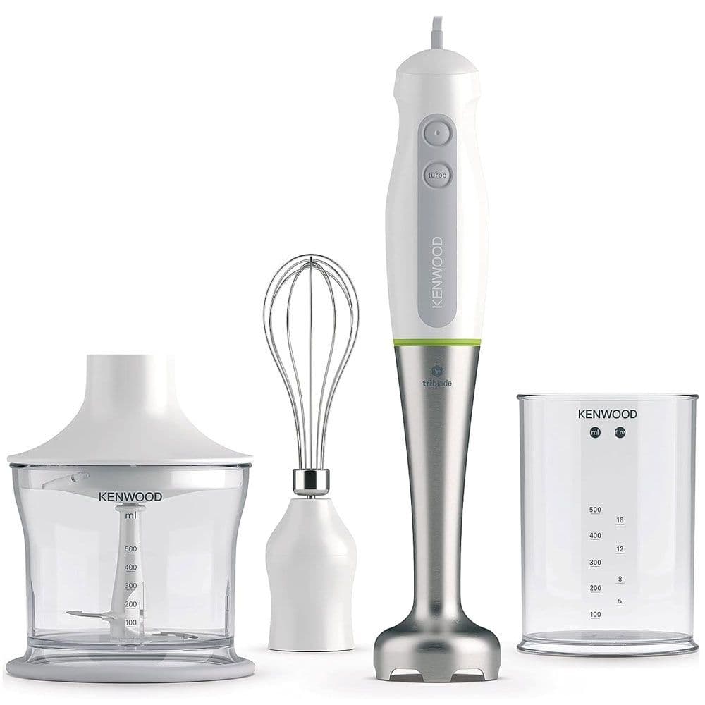 Kenwood Hand Blender with Attachments 0.5 Liter - 600 Watt - White *Green - HDP109WG