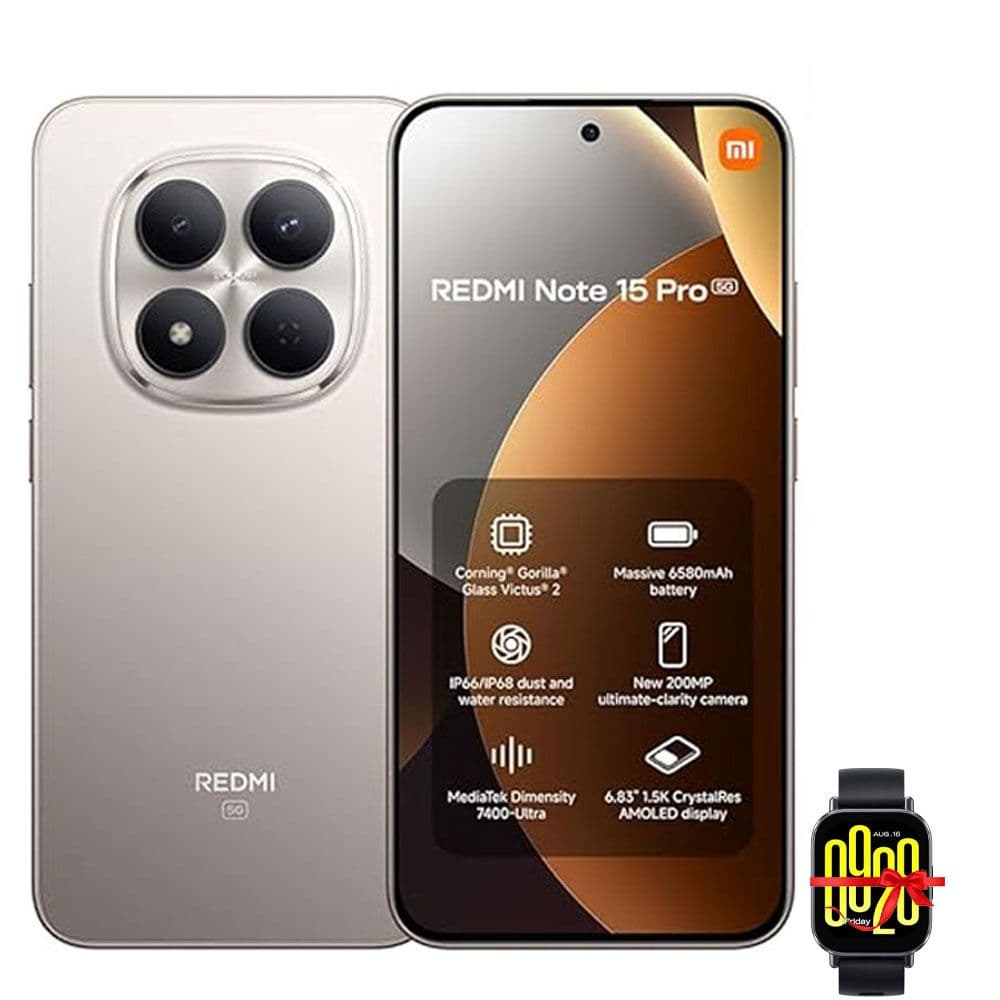 Xiaomi Redmi Note 15 Pro 5G - 12GB RAM - 256GB - Titanium