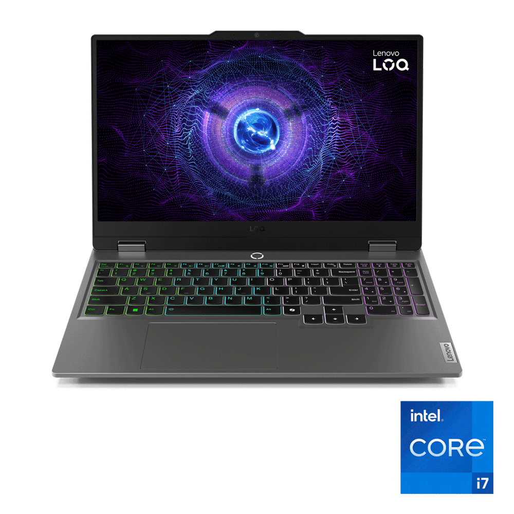 Lenovo LOQ 15IRX9 Laptop - Intel® Core™ i7-13645HX - 16GB - 512GB SSD - NVIDIA® GeForce RTX™ 4050 6GB - 15.6" FHD 144Hz - Win11 - Luna Grey