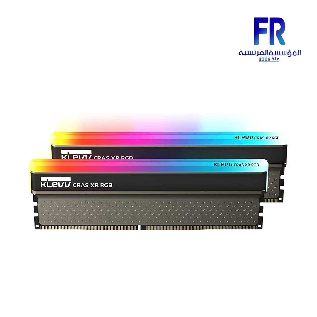 رامات ديسكتوب Klevv Cras Xr RGB سعة 16 جيجابايت (2X8 جيجابايت) DDR4 بتردد 3600 ميجاهرتز CL18-22-22-42 1.35V